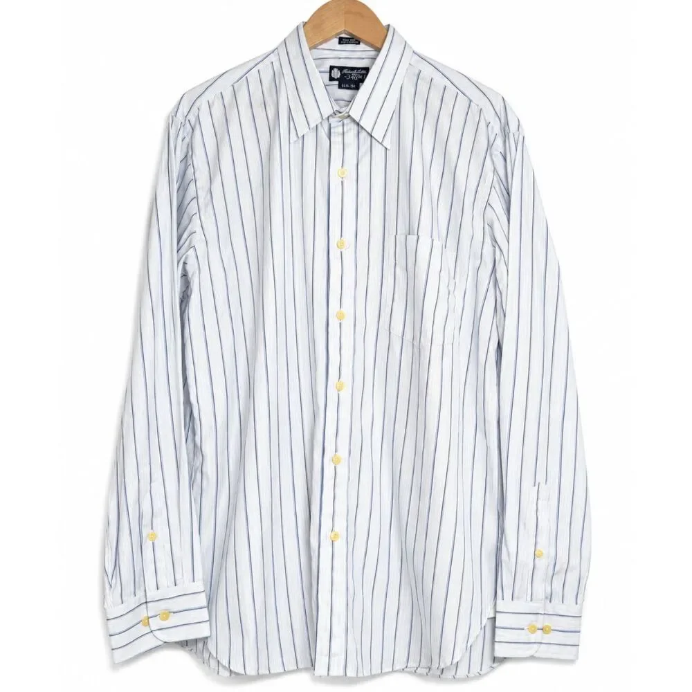 Vintage 80s J.Crew Haberdashery 2-Ply Cotton Shirt L 16-16.5 Deadstock